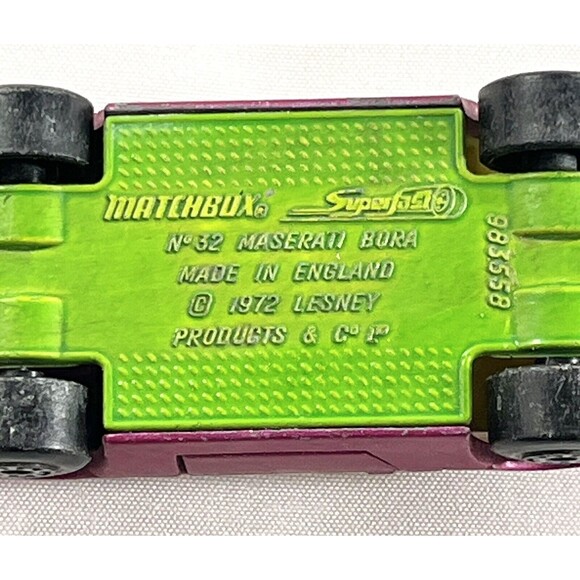 Vintage 1972 Matchbox Superfast No.32 Maserati Bora LESNEY Made in England - Picture 10 of 10